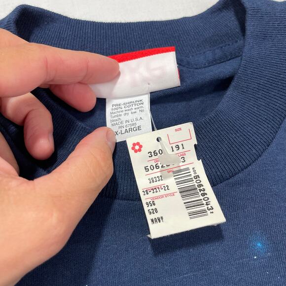 VTG 1994 Coca Cola Polar Bears T-Shirt Double Sided Blue size XL NEW WITH TAGS - Picture 5 of 9